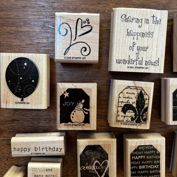 Craft lot of stamps (35) variety holiday gift tags new baby alphabet letters - Picture 2 of 13